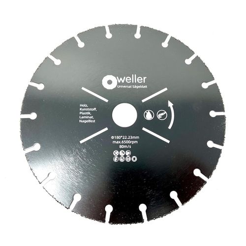 Lame De Scie Circulaire Disque À Tronçonner Multi-Lame 180X22,23 Mm Pour Stratifié,Bois,Plastique,Résistant Aux Ongles