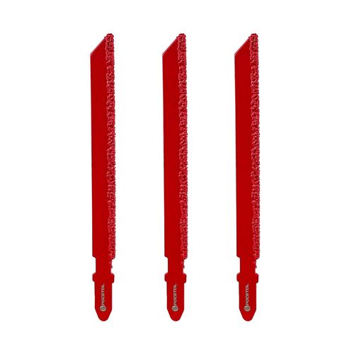 Lame Scie Sauteuse Diamantée - 3 pièces 100mm Disque de Coupe avec Tige en T pour Fibre Verre Marbre Plastique Bois Grain 46