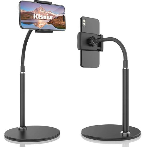 Kalanka-Support De Téléphone Portable, Support De Table Réglable, Support Pour Iphone 12 11 Pro Xs Max Xs 8 7 Plus, Samsung S20 S10, Autres Smartphones Et Autres Appareils De 3,5 À 6,5 Pouces (Noir)