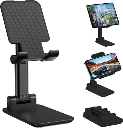 Support T¿¿l¿¿phone, Support Telephone R¿¿glable Pliable Innovant,Support pour T¿¿l¿¿phone Portable de Bureau,Support iPhone Bureau, Support ipad Samsung Mini iPhone Tous Les Smartphones