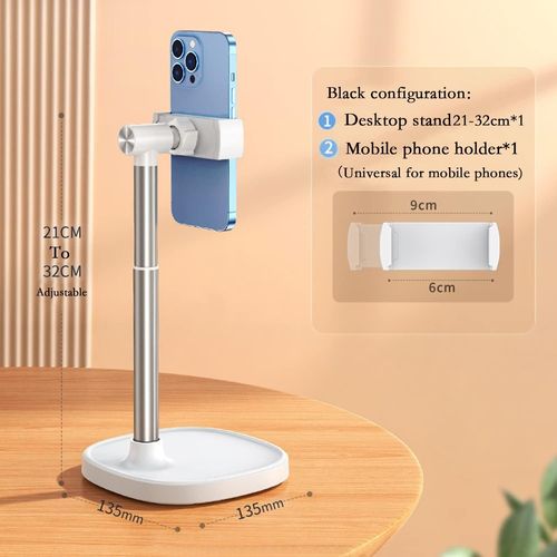 Stand pour téléphone, Téléphone de Bureau de Stand, Téléphone Cellulaire, Stand, une Rotation à 360° Réglable de Téléphone Stand pour Vivre à Plat de la Photographie, Videograph