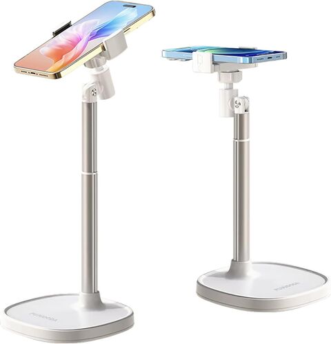 MEVRONISSHOP-Support Telephone,Porte Téléphone Réglable à 360°,Phone Holder Idéal pour la Diffusion en Direct et Le Tournage de Vidéos,Support Téléphone Bureau pour iPhone/Android etc.