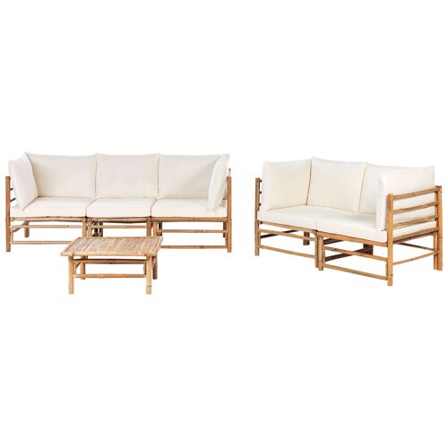Set De Jardin Bambou Blanc Cassé Cerreto