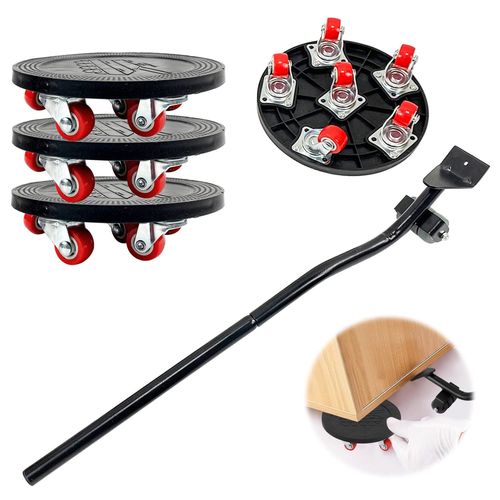 Deplace Meuble avec 6 roulettes, Kit Leve Meuble Lourd, Deplace Meuble pour DéPlacer des Meubles, Canapé, Deplace Meuble avec Roue Rotative à 360 Degrés et Leve Meuble