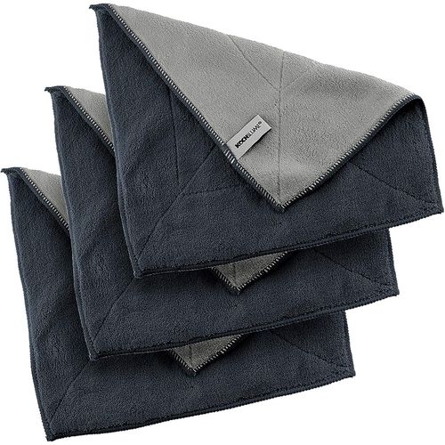 TIANYI-Lot de 1, 3, 5, 10 - Chiffon de nettoyage en microfibre 30 x 30 cm - Capacité d'absorption jusqu'à environ 300 ml - Dans une boîte colorée (gris anthracite, lot de 3)