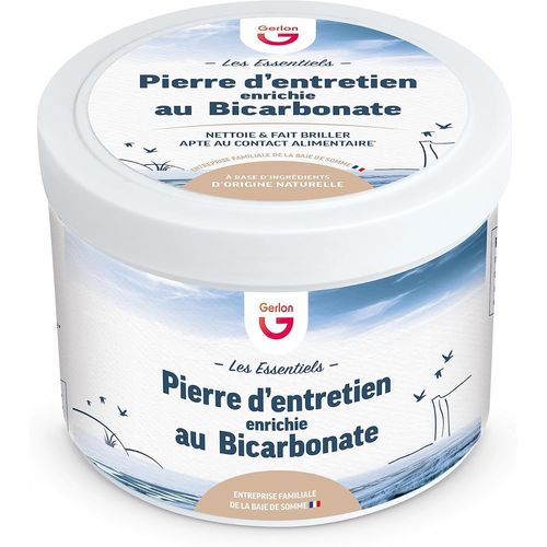 KAL-Pierre Blanche De Nettoyage Renforcée Au Bicarbonate De Soude \U2013 Grand Format 400 Grammes Avec Eponge Offerte