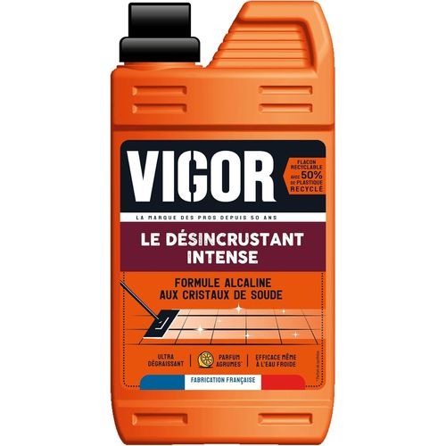 Désincrustant Intense | Formule Alcaline aux Cristaux de Soude | Ultra-Dégraissant | Parfum Agrumes | Fabrication Française | 1L