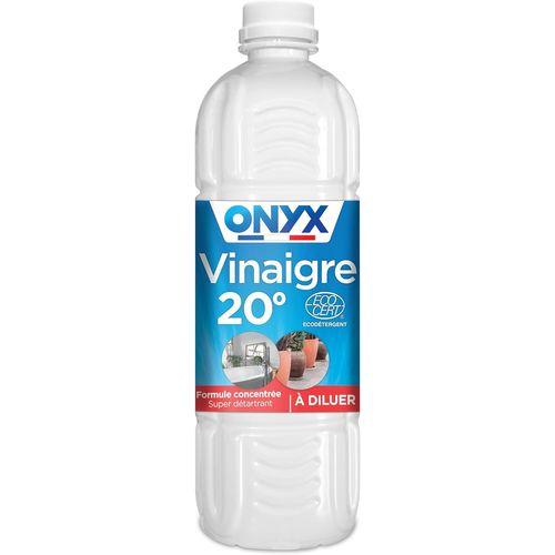 Vinaigre Concentré 20° - Détartrant - Nettoyant - Pour la Maison et les Extérieurs - Facile à Diluer - Ecocert - 100% d'Ingrédients d'Origine Naturelle - Fabrication Française - 1L