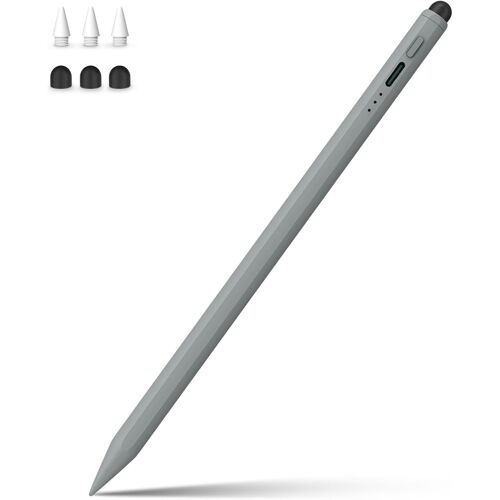 Stylet pour iPad Apple 2018-2025 avec embout en caoutchouc Fonction de charge rapide Palm Rejection et sensibilité à l'inclinaison pour iPad Pro 13""/12,9""/11""/i-Pad 10/9/8/7/6ème génération/Mini