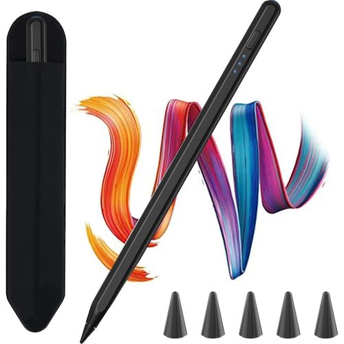Stylet pour iPad 2025-2018, Compatible avec iPad Pro/Air/Mini et 11e A16/10e/9e/8e/7e/6e Génération, Économie d'Énergie, Répulsif de Paume, Détection D'inclinaison, Ensemble Cadeau