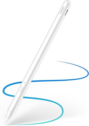 Stylet A11 Compatible avec Apple iPad 2018-2025,2X Charge Rapid, Précision de 0,1 mm Pixel, Rejet de Paume, Stylus Pencil pour iPad 11 A16/10/9/8/7/6,Pro 3/4/5/6/M4,Air 3/4/5/M2/M3,Mini 5/6