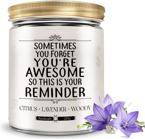 Bougie Parfumée Naturelle Bougie d'Aromathérapie à la Cire de Soja Cadeau homme femme ami copin copine anniverssaire Bénédiction,Purification,Relaxation,Méditation (Awesome Campanule)