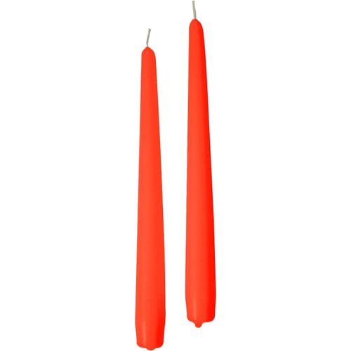 Risthò Bougies coniques pour chandelier, cire, citrouille, 2,2 x 25 cm, 10 unités