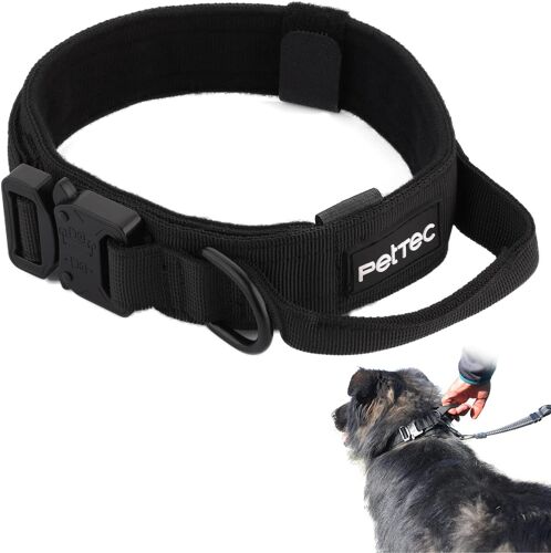 Collier Très Grand Chien Ajustable - Nylon D-200 & Rembourrage Néoprène - Pour Grandes Races, Résistant, Attache En D À Ouverture Rapide - Résistant Intempéries Saleté & Eau - 61-71cm