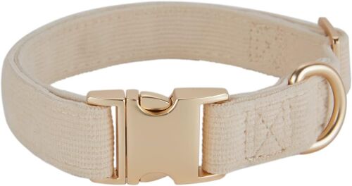 Collier Pour Chien Ultra Doux En Velours Côtelé Naturel Fabriqué Pour Les Petits Chiens À Peau Sensible, Vert Sauge