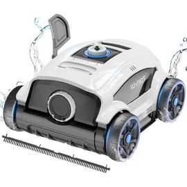 WYBOT Pool Robot for 130 Minutes of Use, Powerful Pool Vacuum Cleaner, Double Motor, Fast Water Drain, Vacuum Cleaner for AboveOutd