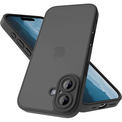 Kalanka-Coque Iphone 16 Plus (6,7 Pouces), Protection Antichoc Militaire, Dos Mat Anti-Traces De Doigts, Protection Renforcée De L'appareil Photo (Noir)