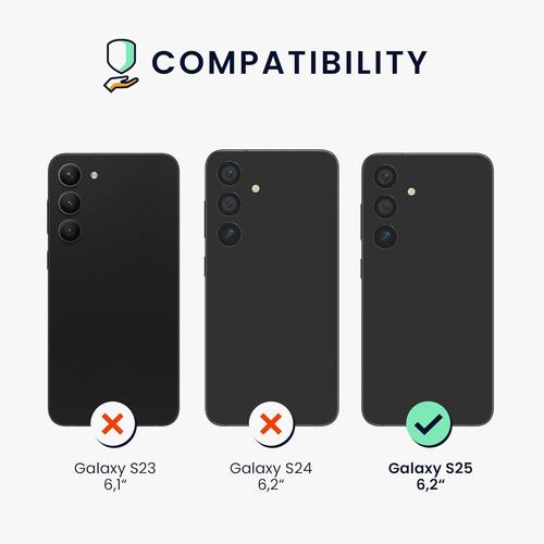 Housse Compatible avec Samsung Galaxy S25 Coque - Housse de téléphone Protection Souple en TPU Silicone - Rouge Classique