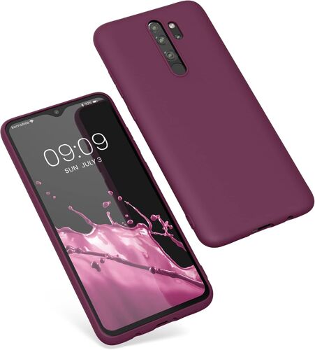 Housse Compatible avec Xiaomi Redmi Note 8 Pro Coque - Housse de téléphone Protection Souple en Silicone - Bordeaux Violet