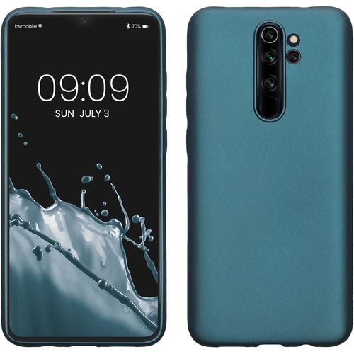 Kal-Housse Compatible Avec Xiaomi Redmi Note 8 Pro Coque - Housse De Téléphone Protection Souple En Tpu - Bleu Métal