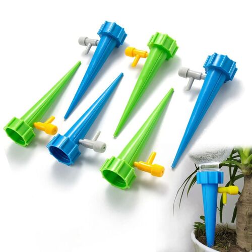 6 Pièces Goutte à Goutte Bouteille, Arrosage Plantes Automatique Irrigation Goutte à Goutte avec vannes de régulation débit d'eau réglable, Pour plantes en pot, fleurs, jardin