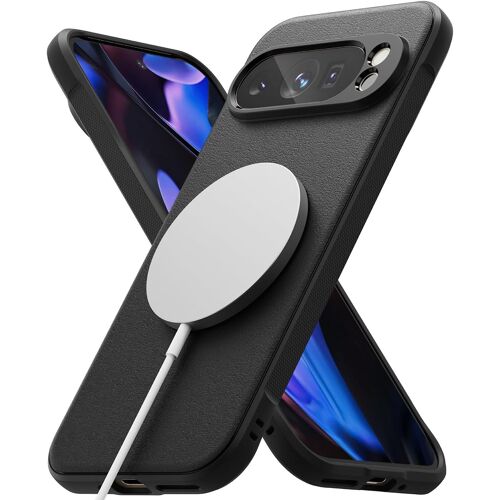 LORANKA-Coque Compatible avec Google Pixel 9 Pro XL [Onyx Magnetic] Magnétique Antichoc Protection Flexible Ultra Fine Souple Bumper Durable Étui pour Coque Pixel 9 Pro XL Case Accessoires - Black