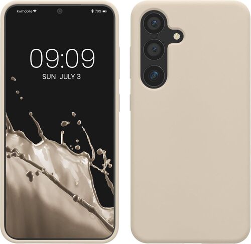 KALANKA-Housse Compatible avec Samsung Galaxy S25 Coque - Housse de téléphone Protection Souple en TPU Silicone - crème