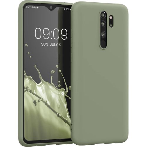 Kal-Housse Compatible Avec Xiaomi Redmi Note 8 Pro Coque - Housse De Téléphone Protection Souple En Silicone - Vert Gris