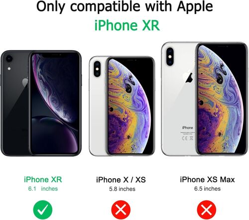 Coque Compatible avec iPhone XR, Étui en Silicone avec Doublure en Microfibre Souple, Conception Spéciale de Bord Droit, 6.5"" (A-Mag_Safe-Noir)