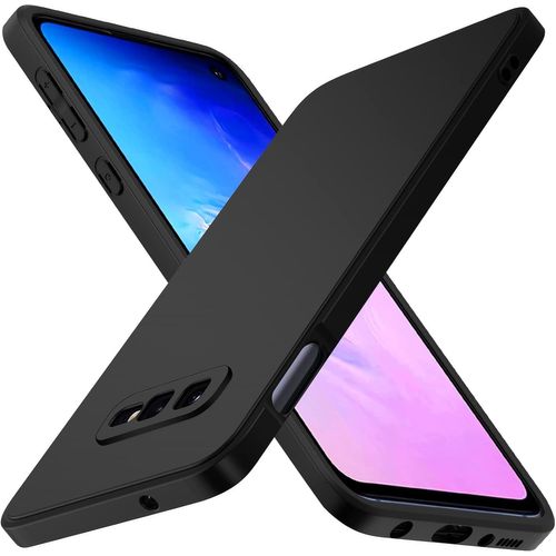 Noir Mat Coque Pour Samsung Galaxy S10e / S10 E Avec Protection Caméra, Ultra Mince Étui De Protection En Silicone Antichoc, Souple Tpu Anti-Rayures Bumper Housse