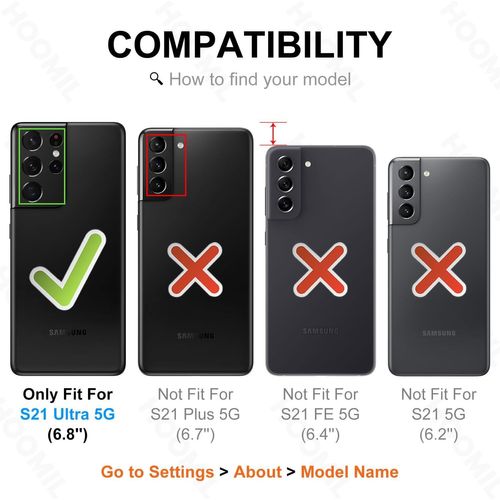 Coque Pour Samsung Galaxy S21 Ultra 5g (6,8 Pouces), Anti-Jaunissement Antichoc, Étui Housse Téléphone Transparente - Bleu Foncé