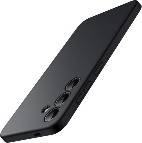 JGD-Fine Ajuste Coque pour Samsung Galaxy S24 5G, Protection Complète de l'Objectif de Caméra, Housse Étui de Protecteur Fine en TPU Souple avec Finition Mat (Noir)