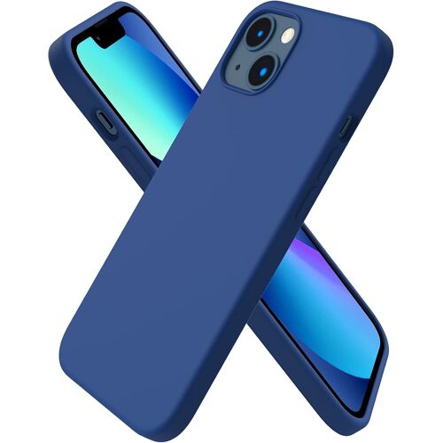 KALANKA-Coque Compatible avec iPhone 13 Case, Coque Silicone Liquide 3 Couches Pleine Gel en Caoutchouc Souple Cover avec Microfibre Douce pour iPhone 13 6,1 Bleu Royal