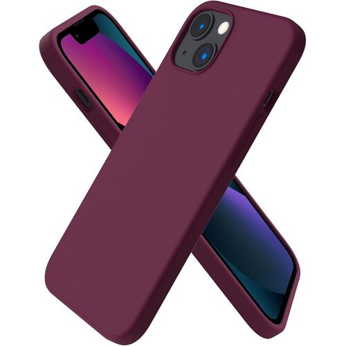 Coque Compatible Avec Iphone 13 Case, Coque Silicone Liquide 3 Couches Pleine Gel En Caoutchouc Souple Cover Avec Microfibre Douce Pour Iphone 13 6,1 Vin Rouge[MAG5298129]