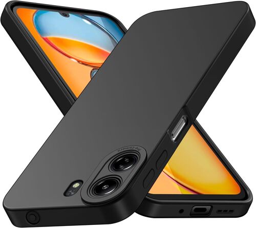 Coque Pour Xiaomi Redmi 13c,Coque Redmi 13c,Housse Etui De Protection En Silicone Souple,Cover Antichoc Avec Protege De Camera,Compatible Avec Tpu(Noir,Redmi 13c)(Q82)