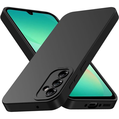 Coque Pour Samsung Galaxy A26 5g, Housse Etui De Protection En Silicone Souple, Cover Antichoc Avec Protege De Camera, Pochette Compatible Avec Tpu (Noir, Sam A26)