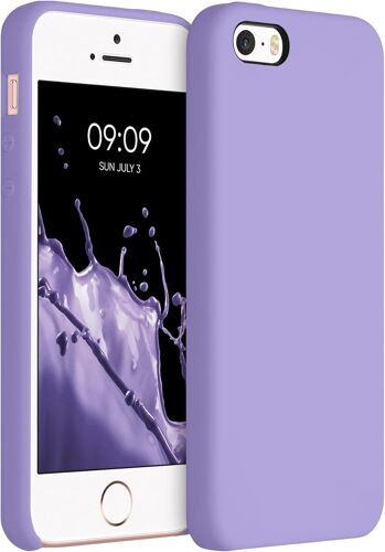 Housse Compatible avec Apple iPhone SE (1.Gen 2016) / iPhone 5 / iPhone 5S Coque - Housse de téléphone Protection Souple en TPU Silicone - Violet Clair