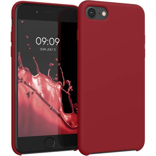 Housse Compatible Avec Apple Iphone Se (2022) / Iphone Se (2020) / Iphone 8 / Iphone 7 Coque - Housse De Téléphone Protection Souple En Tpu Silicone - Rouge Foncé