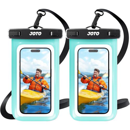 2 Waterproof Smartphone Pouches IPX8 Certified iPhone 16/15/14/13/12/11 Plus Pro Max, Redmi Note 13/13 Pro 12 A3, Galaxy A15 A35 A25 A54 A55, Waterproof Case up to 7 Inches Green