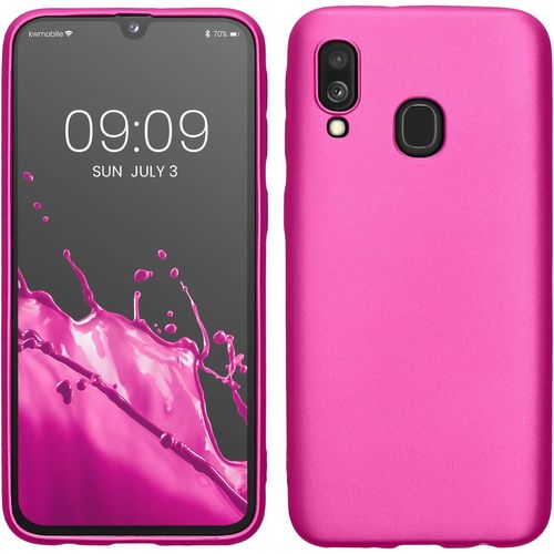SJZG-Housse Compatible Avec Samsung Galaxy A40 Coque - Housse De Téléphone Protection Souple En Tpu - Rose Métallique