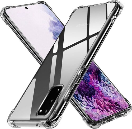 Coque pour Samsung Galaxy S20 4G / Samsung Galaxy S20 5G, Ultra Transparent Étui de Protection en Silicone Antichoc avec Coins Renforcés, Clair Mince Souple TPU Bumper Housse