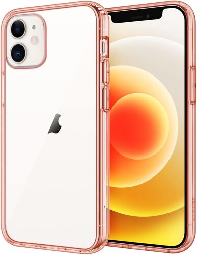 Coque pour iPhone 12 Mini 5,4 Pouces, Anti-Jaunissement étui de Protection Transparente Antichoc, Housse Case Cover Anti-Rayures (Or Rose)