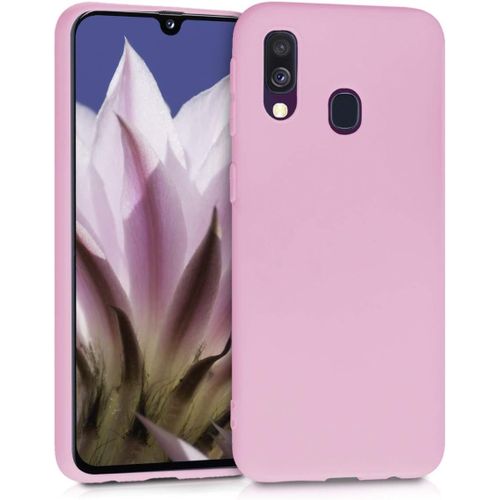 JGD-Housse Compatible avec Samsung Galaxy A40 Coque - Housse de téléphone Protection Souple en Silicone - Rose Ancien Mat