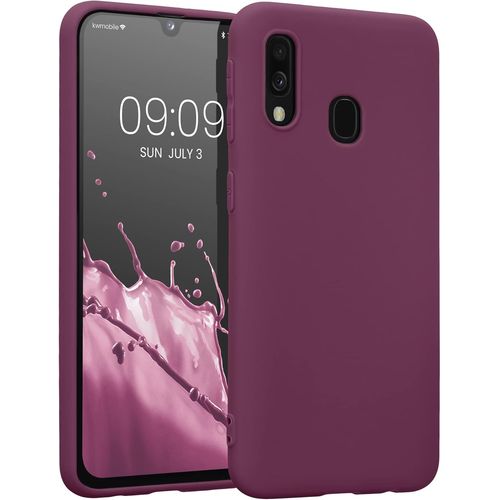 JGD-Housse Compatible avec Samsung Galaxy A40 Coque - Housse de téléphone Protection Souple en Silicone - Bordeaux Violet