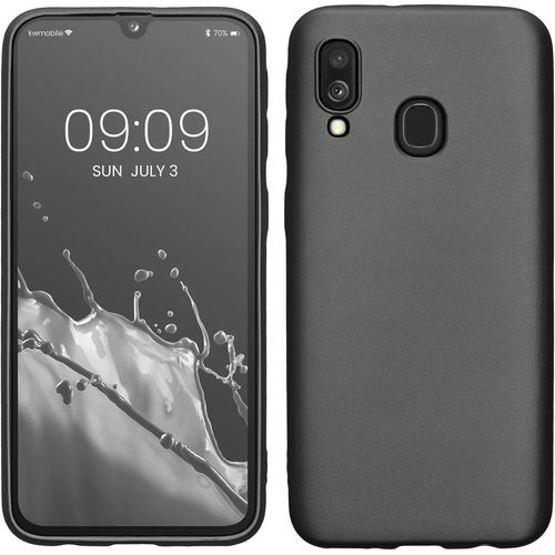 SJZG-Housse Compatible Avec Samsung Galaxy A40 Coque - Housse De Téléphone Protection Souple En Tpu - Gris Métallique