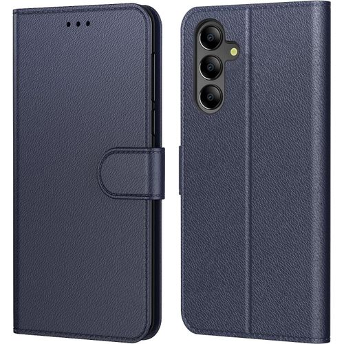 Sjzg-Pour Coque Samsung Galaxy A15 4g, Coque Samsung A15 5g,Etui Protection Housse Premium En Cuir Pu, [Emplacements Cartes], Pochette Flip Case Compatible Avec Book (Bleu, Samsung A15 4g / 5g)