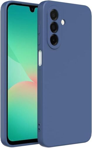 Coque compatible avec Samsung, coque en silicone TPU souple, mince, antichoc, anti-rayures, protection appareil photo, flexible et r¿¿sistante (bleu fonc¿¿, Samsung Galaxy A26)