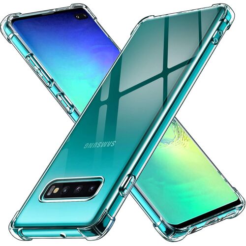 Coque pour Samsung Galaxy S10+ / S10 Plus, Ultra Transparent Étui de Protection en Silicone Antichoc avec Coins Renforcés, Clair Mince Souple TPU Bumper Housse