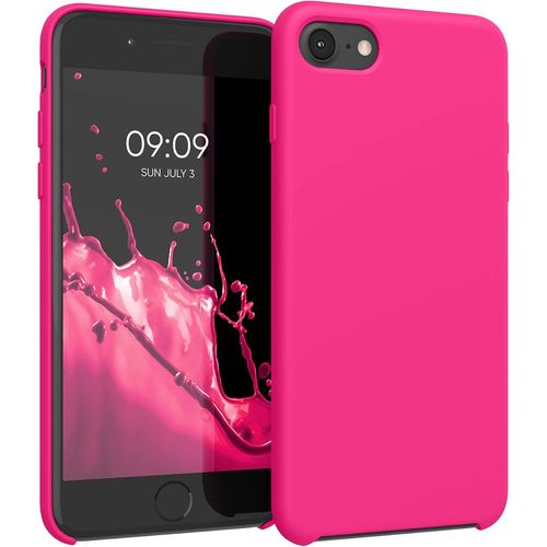 Housse Compatible Avec Apple Iphone Se (2022) / Iphone Se (2020) / Iphone 8 / Iphone 7 Coque - Housse De Téléphone Protection Souple En Tpu Silicone - Rose Fluo