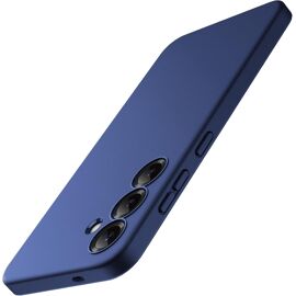 Fine Ajuste Coque pour Samsung Galaxy S25 5G, Protection Complète de l'Objectif de Caméra, Housse Étui de Protecteur Fine en TPU Souple avec Finition Mat (Bleu Nuit)